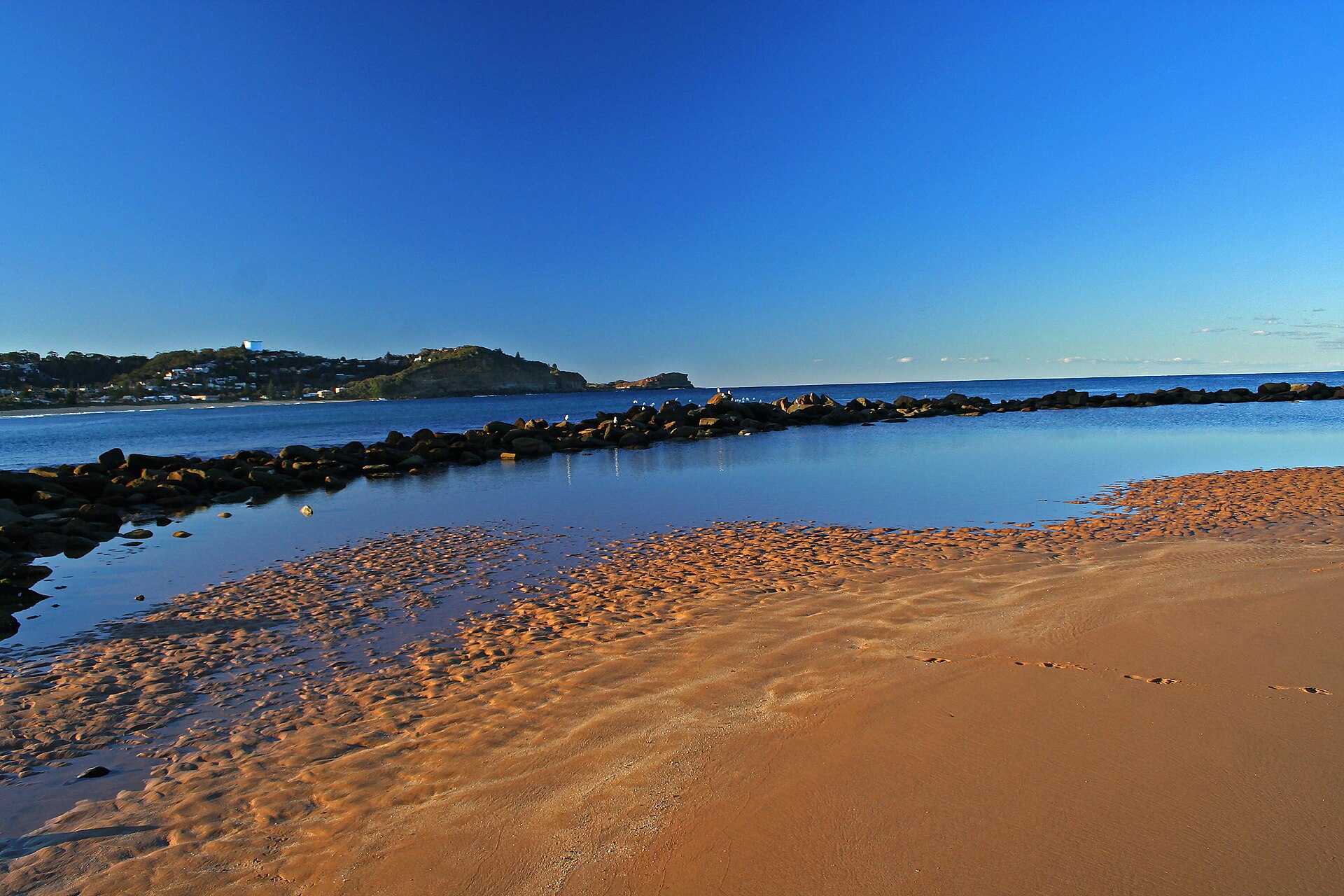 Blue ocean pool at Avoca Beach